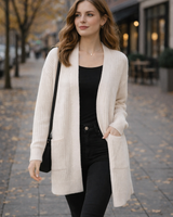 Damen-Strickjacke - Liv in Beige