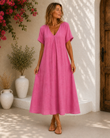 Violet | Fließendes Maxikleid in Rosa