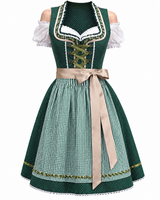 Antonia | Premium Dirndl mit Schürze im Trachten-Stil in Grün