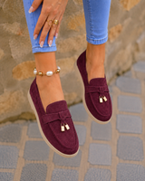 Romy | Elegante Komfort-Loafer in Weinrot