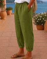 Maja | Luftige Leinenhose in Grün