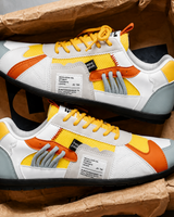 Reinders – Patchwork Turnschuh mit Schnürung in Gelb