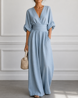 Olyara - Maßgeschneiderter Jumpsuit in Hellblau