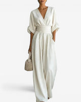 Olyara - Maßgeschneiderter Jumpsuit in Weiß