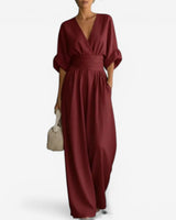 Olyara - Maßgeschneiderter Jumpsuit in Burgunderrot