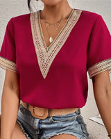 TANJA | Elegantes damen t-shirt in Claret