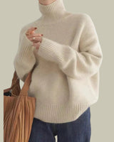 Martina | Damen Rollkragenpullover aus Merinowolle in Beige