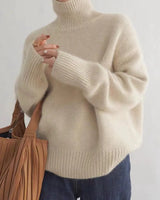 Isabella - Rollkragenpullover aus Kaschmir in Beige