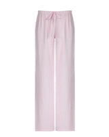 Damen Gestreift Weites Bein Stoffhose in Rosa/Weiß