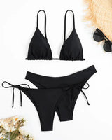 Ocean Chic - Brasilianisches 3-teiliges Push-Up Bikini-Set in Schwarz