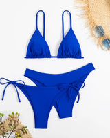 Ocean Chic - Brasilianisches 3-teiliges Push-Up Bikini-Set in Blau