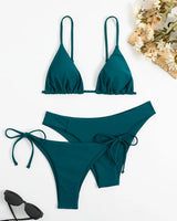 Ocean Chic - Brasilianisches 3-teiliges Push-Up Bikini-Set in Grün