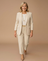 Laurena – Elegantes Zweiteiliges Sommer-Set in Beige