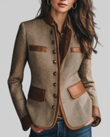 Lianea - Taillierter Strukturblazer in Braun