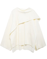 Damen Oversize Cape Mantel in Weiß