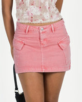 Damen Minirock mit Taschen in Rosa