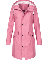 Damen Regenmantel Wasserdicht Elegant Atemberaubend in Rosa
