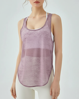 Damen Sporttop Mit Mesh - AirMove in Lila