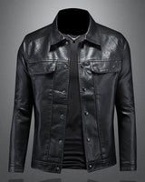 Francesco - Saisonale Lederjacke in Schwarz