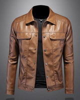 Francesco - Saisonale Lederjacke in Braun