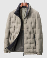 Warme Daunenjacke für Herren in Beige