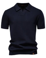Luca | Exklusives Poloshirt mit moderner Struktur in Marineblau