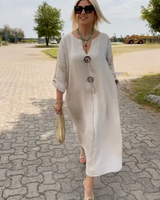 Kharen - Zeitloses Tunika-Kleid in Beige (Fast ausverkauft)