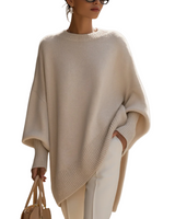 Livia | Oversize-Poncho-Pullover in Beige