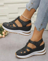 Duna | Damen Bequeme Sandale – Komfort Sommer Sandalen in Schwarz