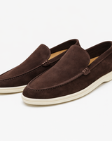 Lynor - Samtige Slipper in Dunkelbraun