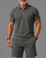 Richy | Stilvolles Polo-Set für Herren in Grau