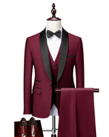 Dreiteiliger Slim-Fit-Anzug - Hennes in Rot
