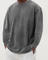Nestor | Rundhalsausschnitt Langarmshirt in Grau