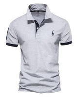 Brent - Herren-Casual-Poloshirt in Grau