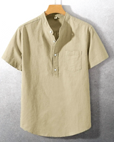 Sung - Hemd Aus Baumwollmischung in Khaki