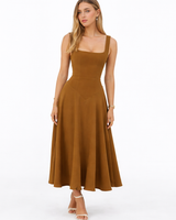 Nangula - Elegantes Kleid Aus Rayon in Braun