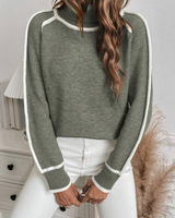 Turtleneck Pullover Damen kuschelig warm in Grün