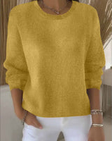 Claudia | Damen Alltagstauglicher Winter-Strickpullover in Gelb