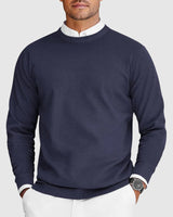 Der perfekte Rundhals-Pullover in Blau