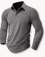 Raves - Strukturiertes Poloshirt in Grau