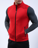 Fleece Gefütterte Freizeitweste -  Mitchell in Rot