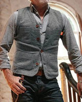 Florian | Herren Elegante Trachtenweste in Grau