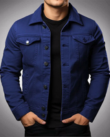 Freizeitjacke Mit Knopfleiste - Giuseppe in Blau