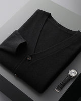 Lucian – Die stilvolle & vielseitige Herren-Strickjacke in Schwarz