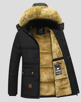 Gefütterter Herren-Winterparka - Thorben in Schwarz
