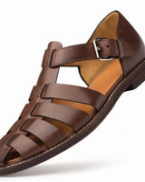 Emil | Premium Herren-Sandalen im Gladiator-Stil in Rotbraun