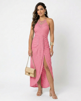 Phaedra - Fließendes Wickelkleid in Pink