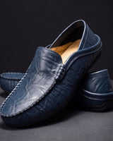 Rozina – Florence Leder-Halbschuh in Blau