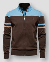 Gestreifte Schulter-Trainingsjacke - Ruben in Blau