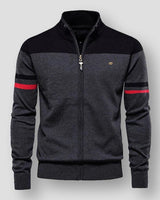Gestreifte Schulter-Trainingsjacke - Ruben in Schwarz